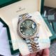 Swiss copy Rolex Datejust 31mm green face two-tone stainless steel diamond bezel watch (2)_th.jpg